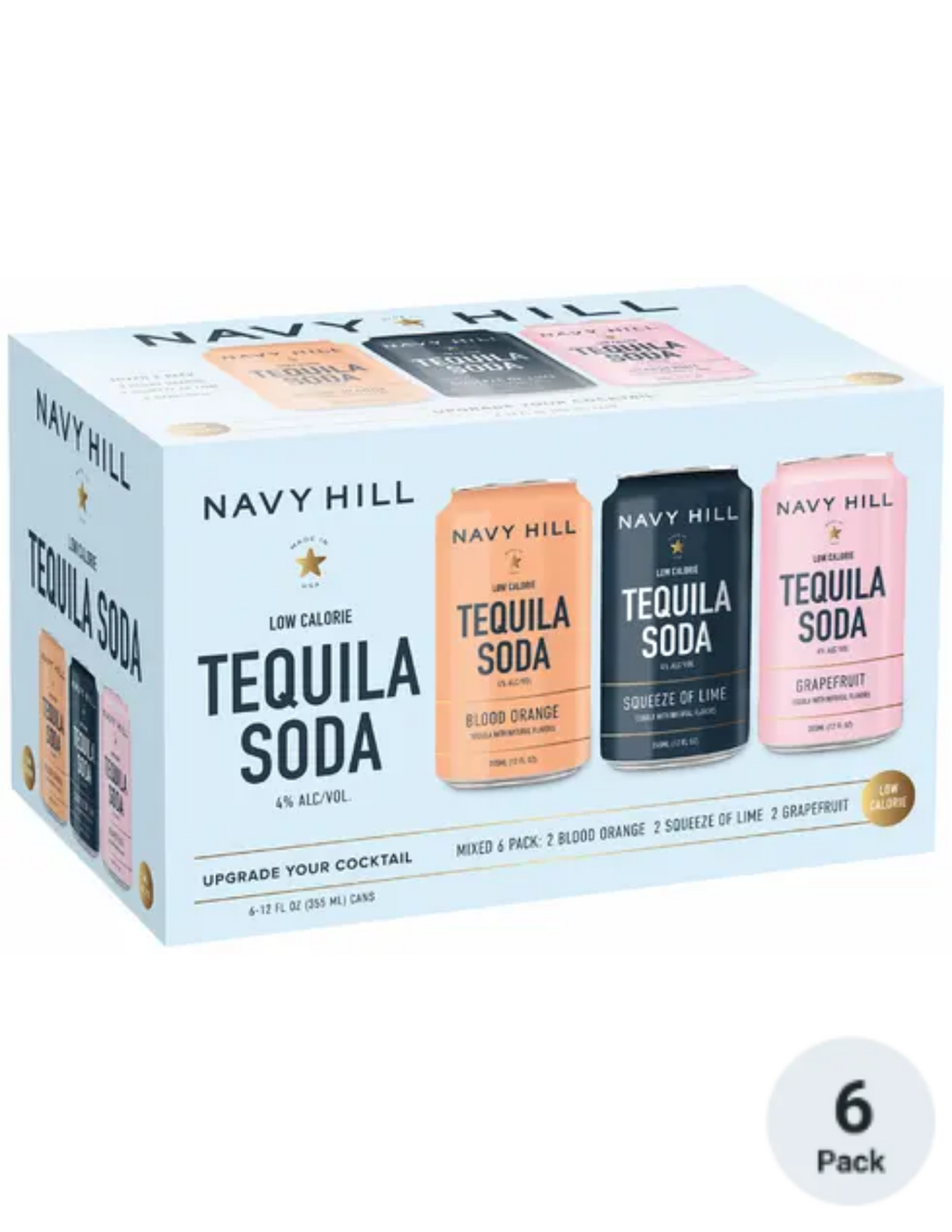 Navy Hill Tequila Soda Variety Pack 6pk-12oz Cans