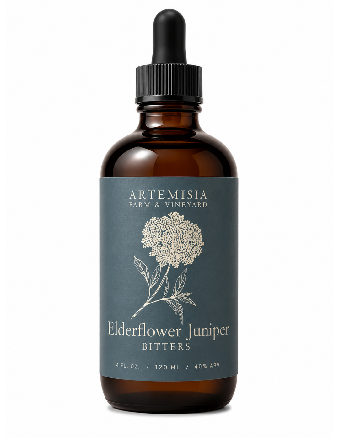 NV Artemisia Farm & Vineyard Elderflower Juniper Bitters, Virginia, United States
