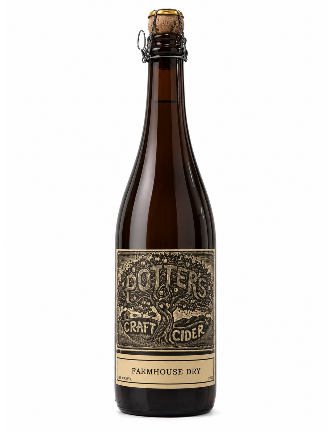 Potter's Farmhouse Dry Cider 750ml Btl